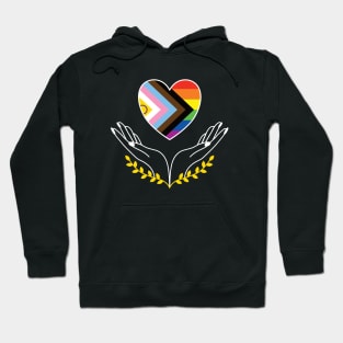 Progress Pride Intersex Inclusive Flag Heart Hoodie